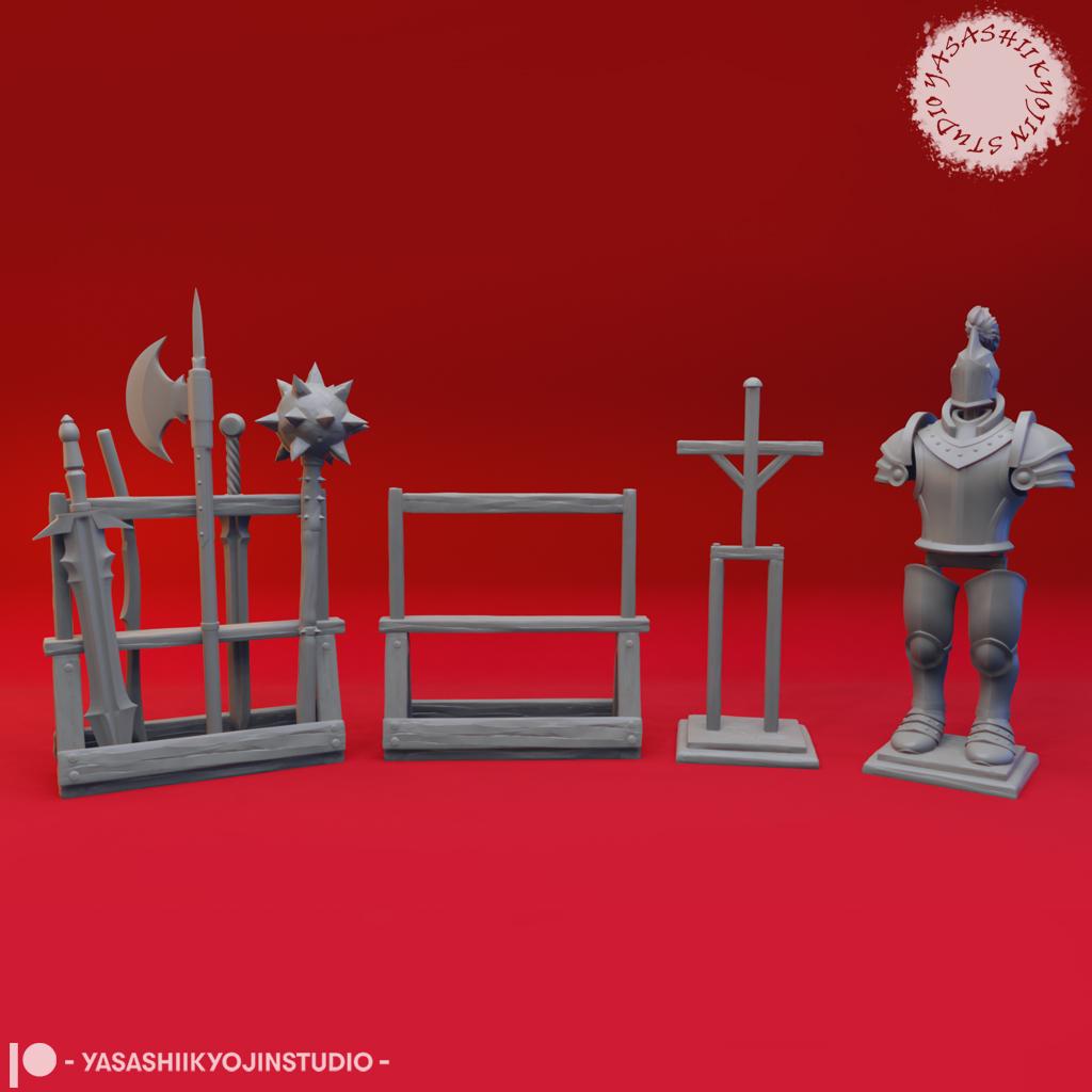 Armour and Weapons miniature by Yasashii Kyojin Studio