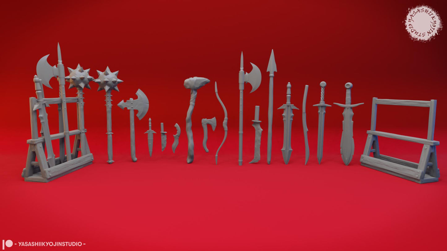 Armour and Weapons miniature by Yasashii Kyojin Studio