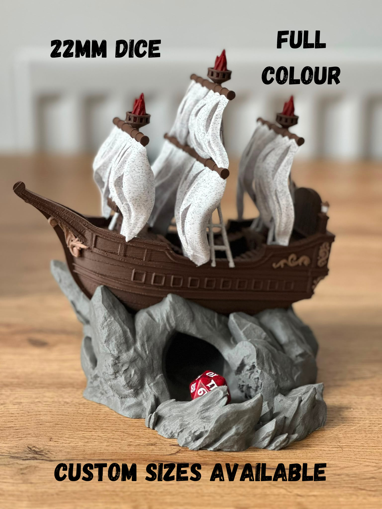 Ghostly Galleon Dice Tower by Fates End
