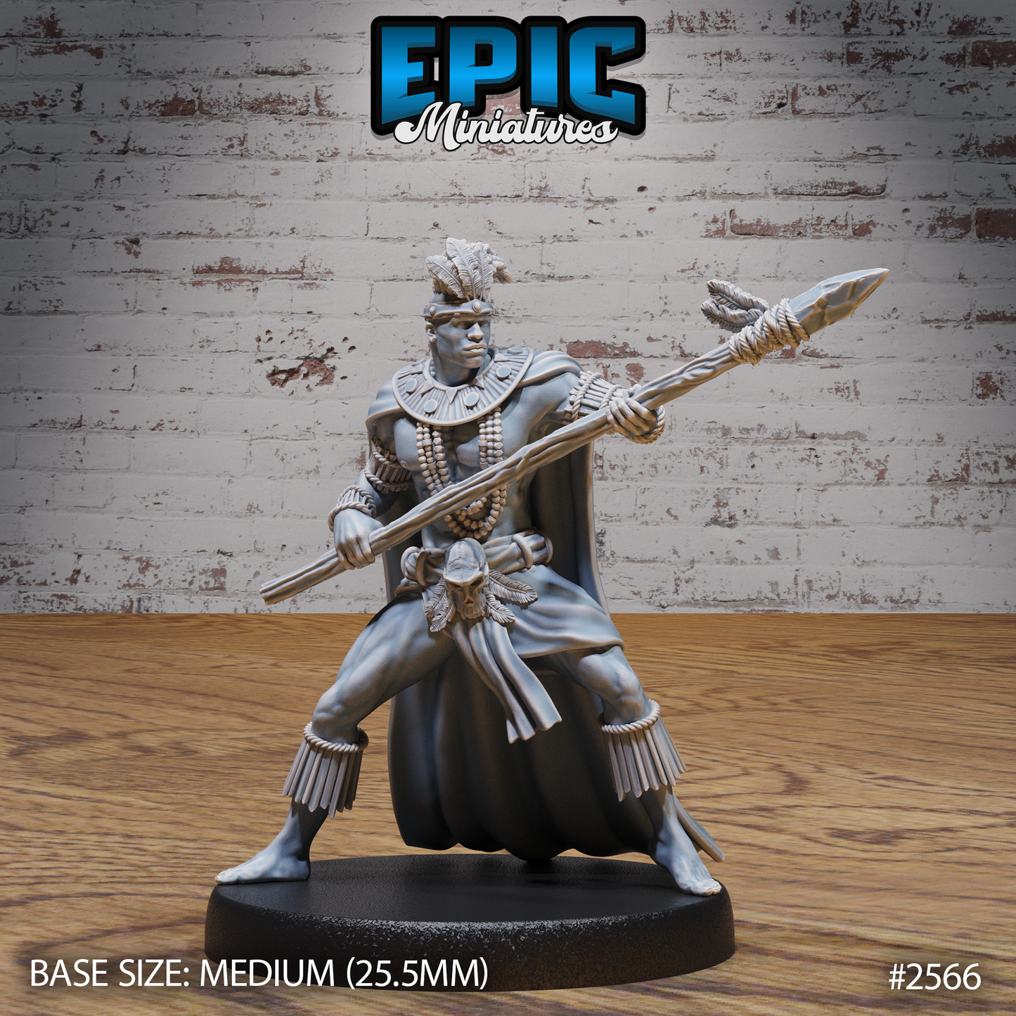 Spear Warrior and Rhino by Epic Miniatures