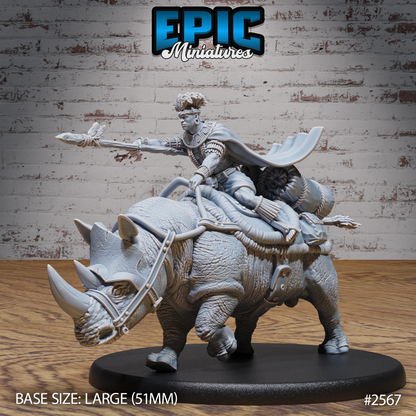 Spear Warrior and Rhino by Epic Miniatures