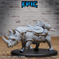 Spear Warrior and Rhino by Epic Miniatures