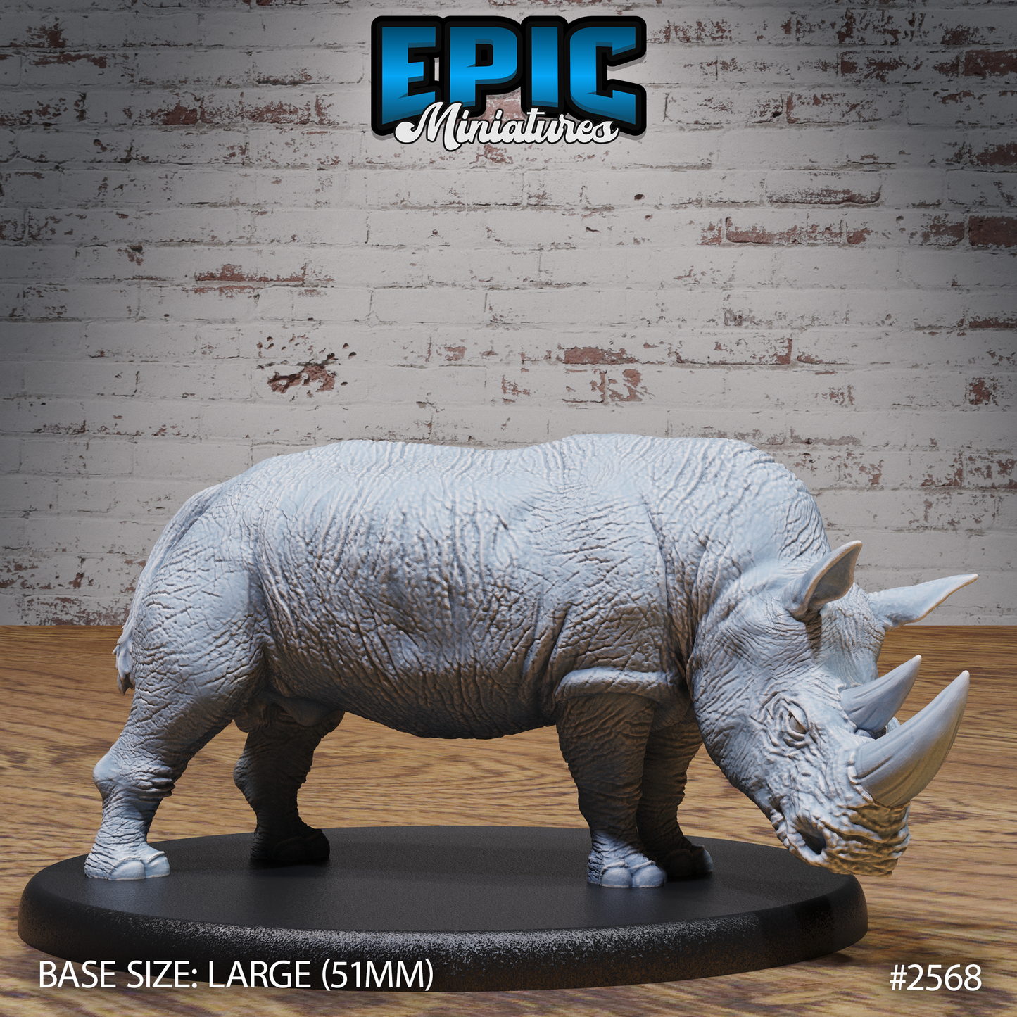 Spear Warrior and Rhino by Epic Miniatures