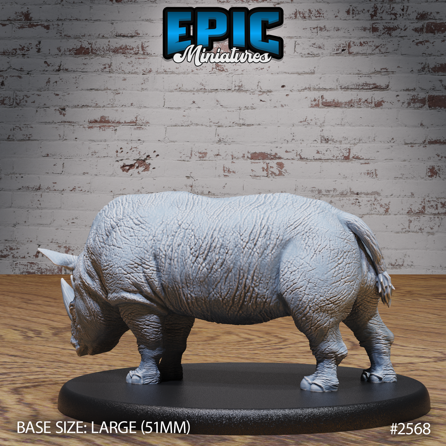 Spear Warrior and Rhino by Epic Miniatures