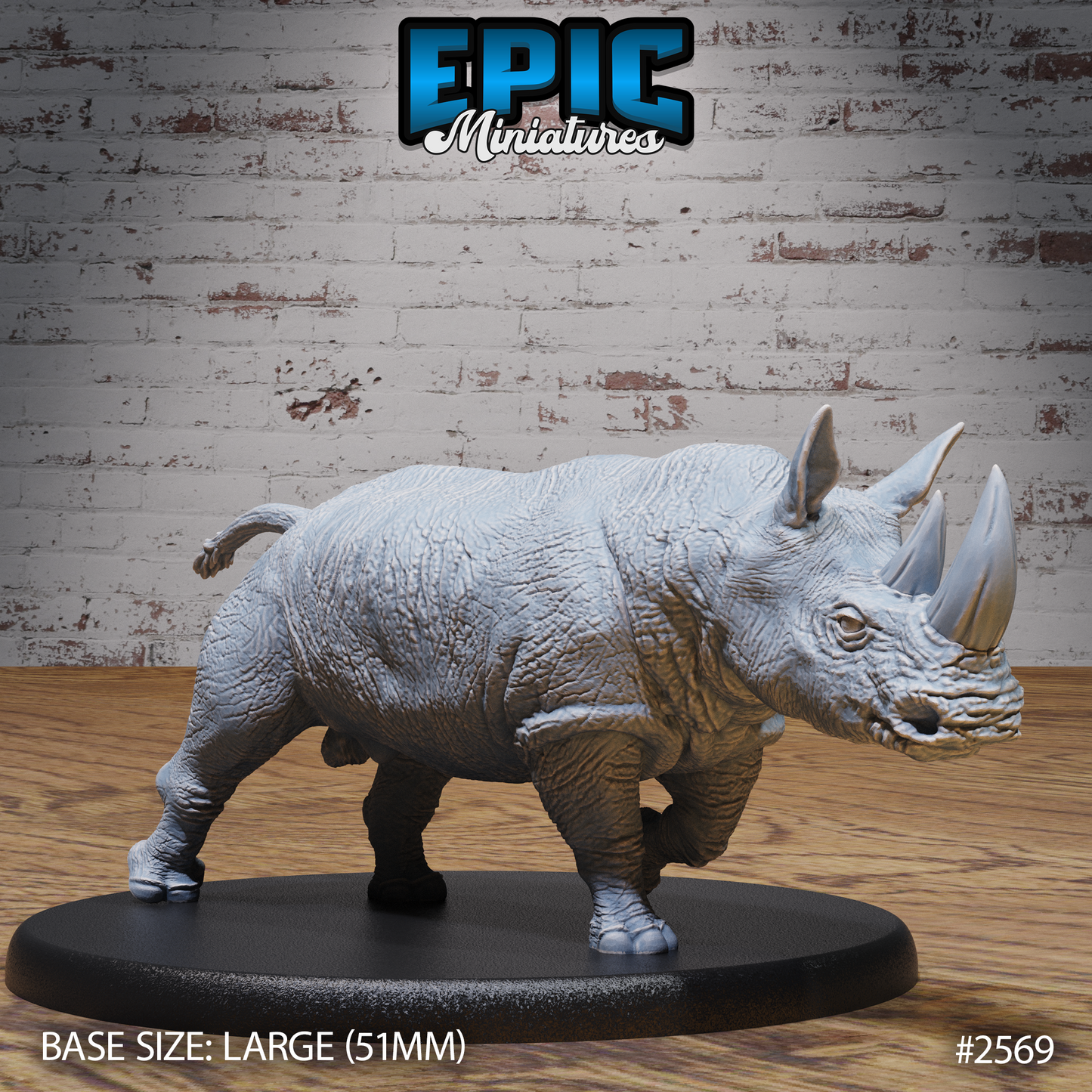 Spear Warrior and Rhino by Epic Miniatures