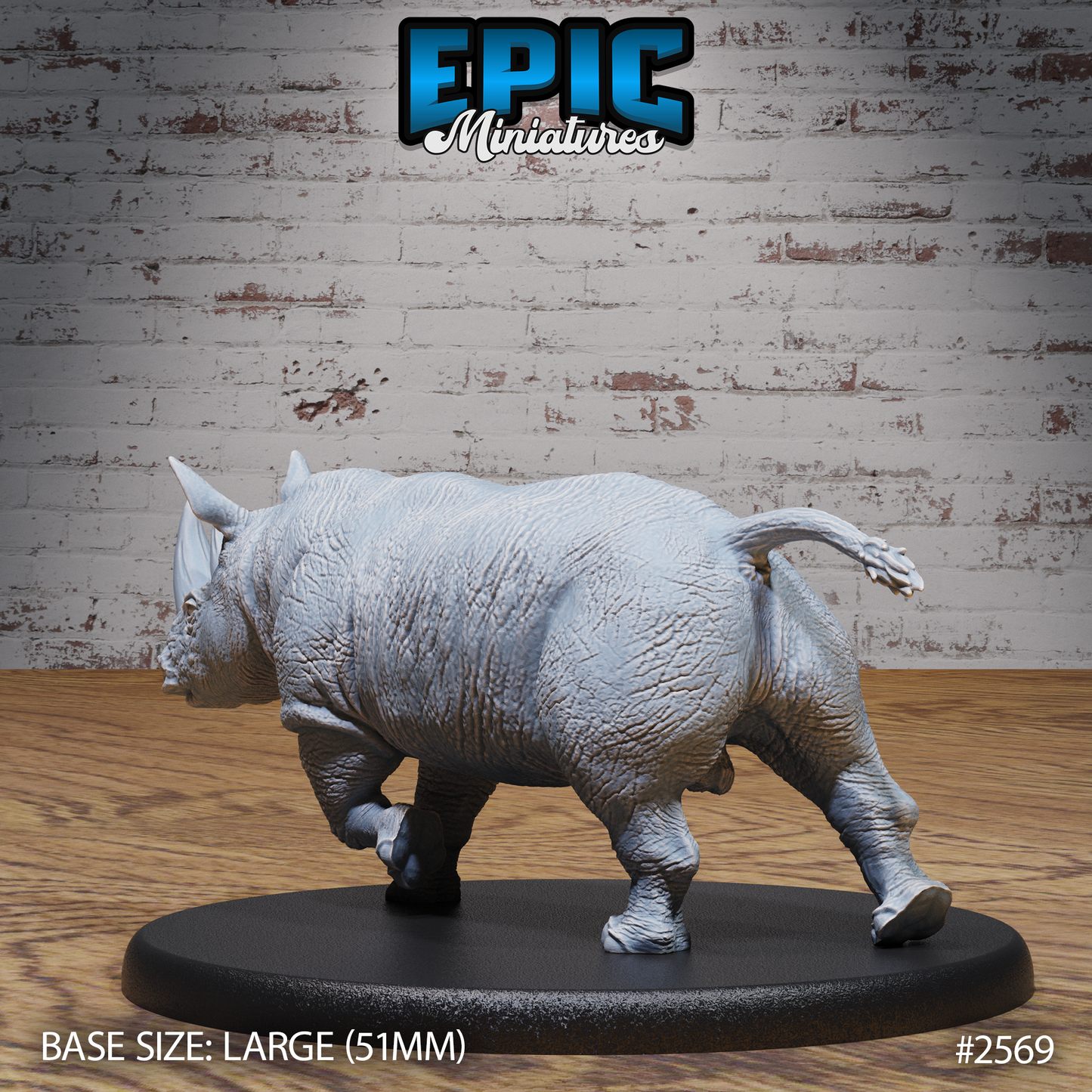 Spear Warrior and Rhino by Epic Miniatures