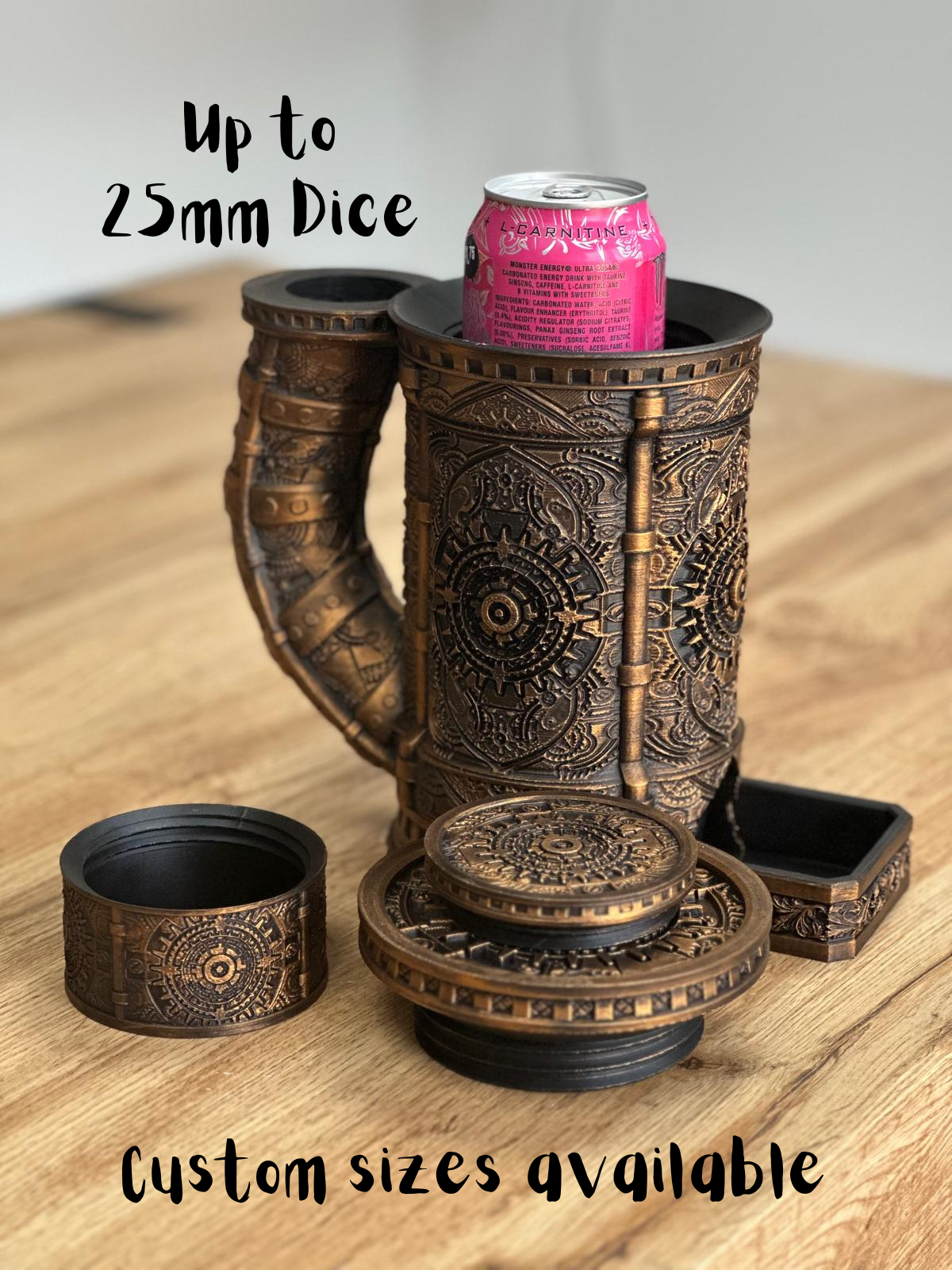 Clockwork Tankard Dice Tower and Dice Box by Fates End