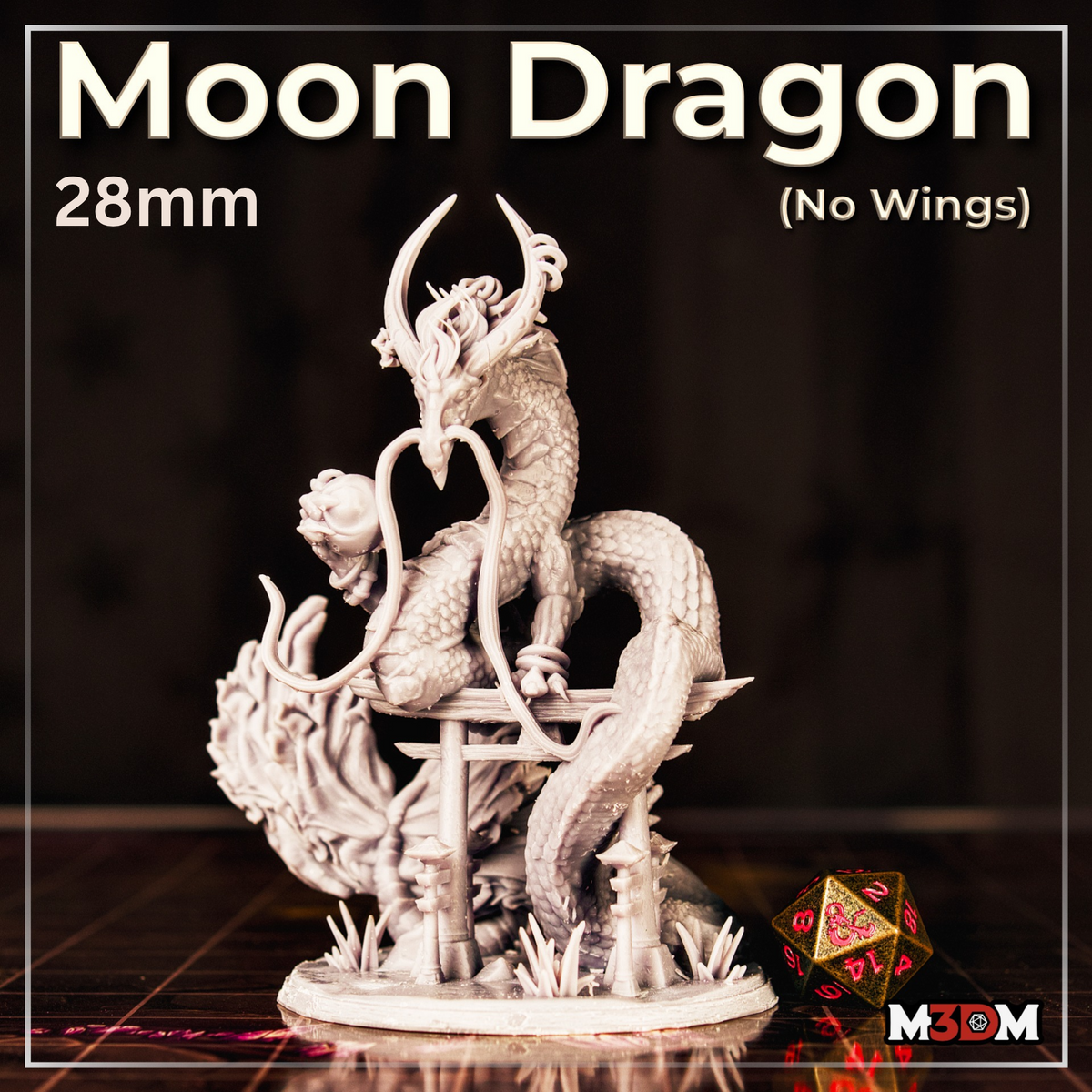 Moon Dragon miniature by M3DM