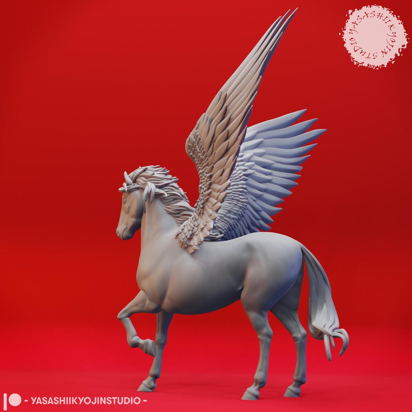 Nightmare and Pegasus miniature by Yasashii Kyojin Studio
