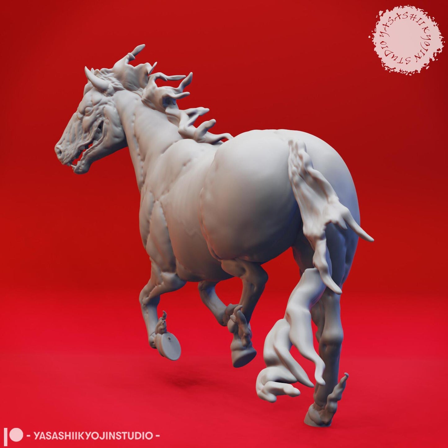 Nightmare and Pegasus miniature by Yasashii Kyojin Studio