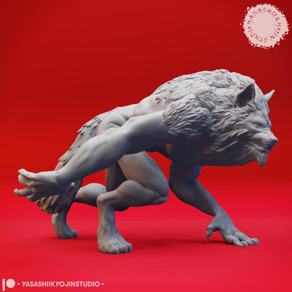 Werewolf miniature by Yasashii Kyojin Studio