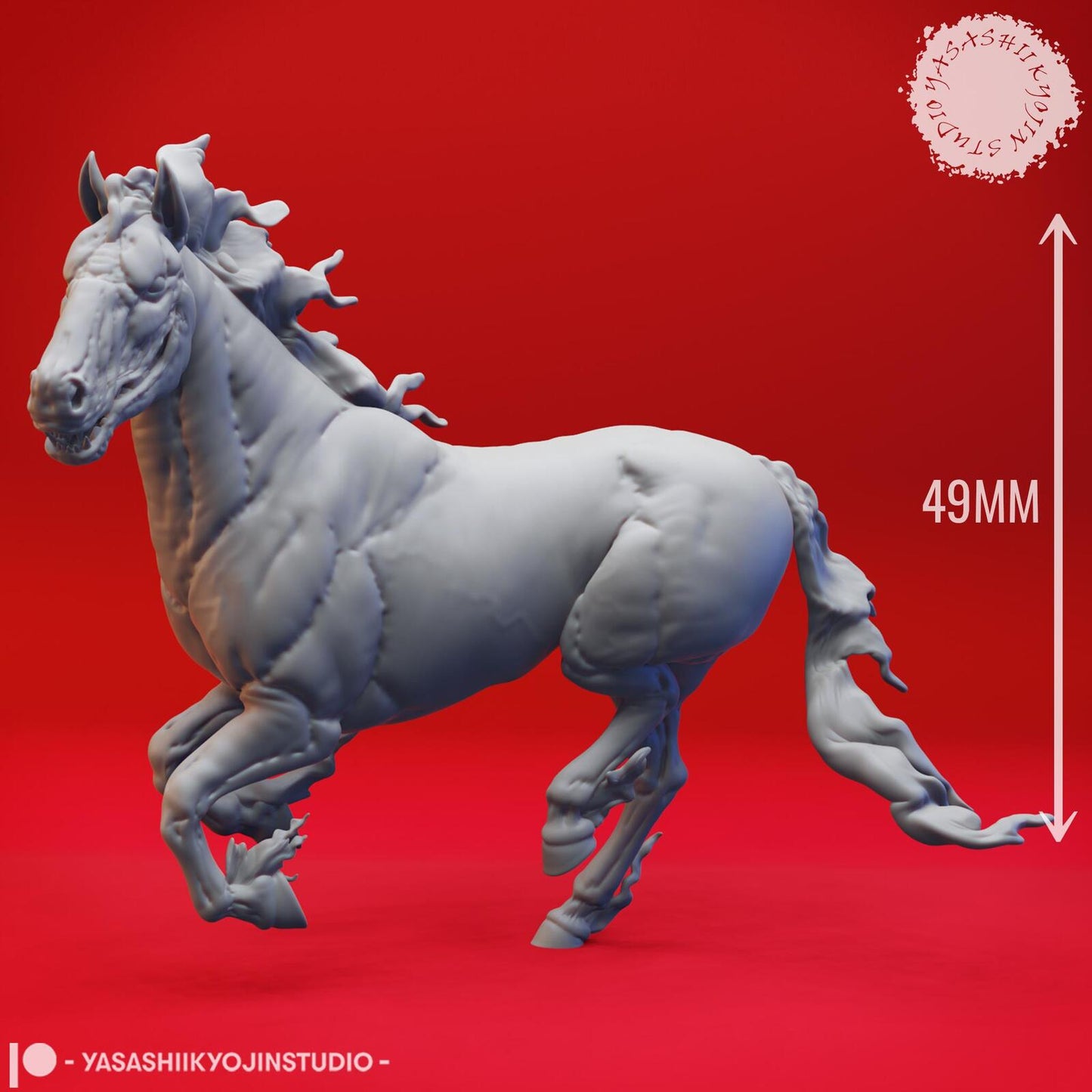 Nightmare and Pegasus miniature by Yasashii Kyojin Studio