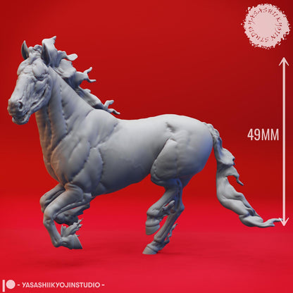 Nightmare and Pegasus miniature by Yasashii Kyojin Studio