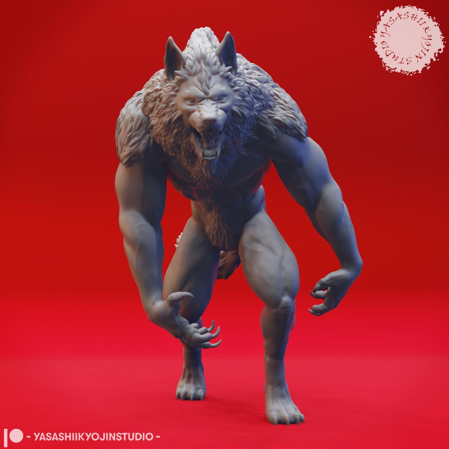 Werewolf miniature by Yasashii Kyojin Studio