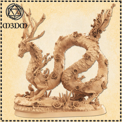 Cherry Blossom Dragon Miniature by M3DM