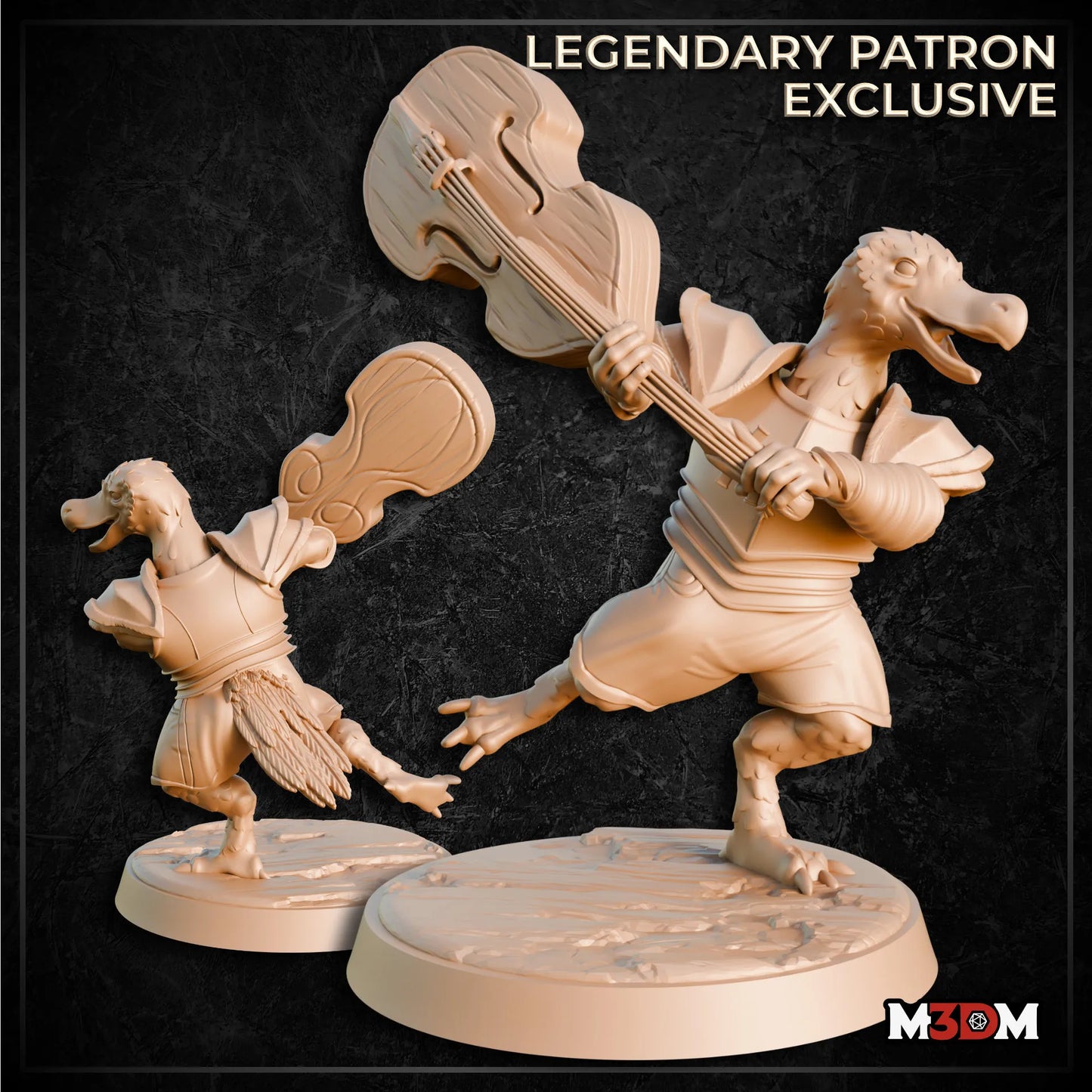 Dodo Birdfolk Paladin Bard Miniature by M3DM