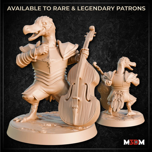 Dodo Birdfolk Paladin Bard Miniature by M3DM