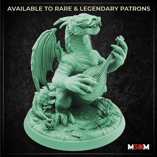 Dragon Bard Miniature by M3DM