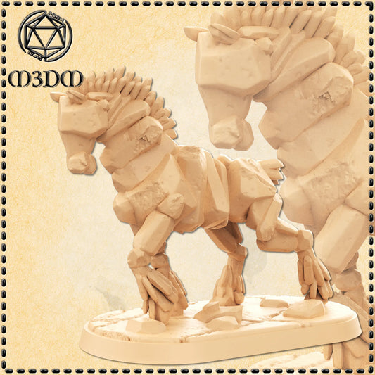 Earth Elemental Horse Miniature by M3DM