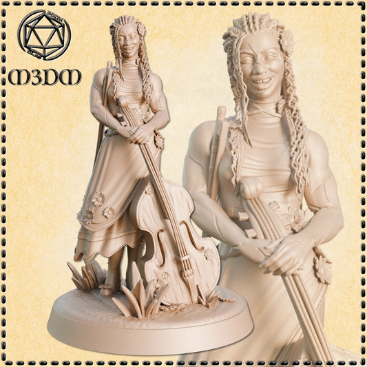 Earthborn Bard Miniature by M3DM