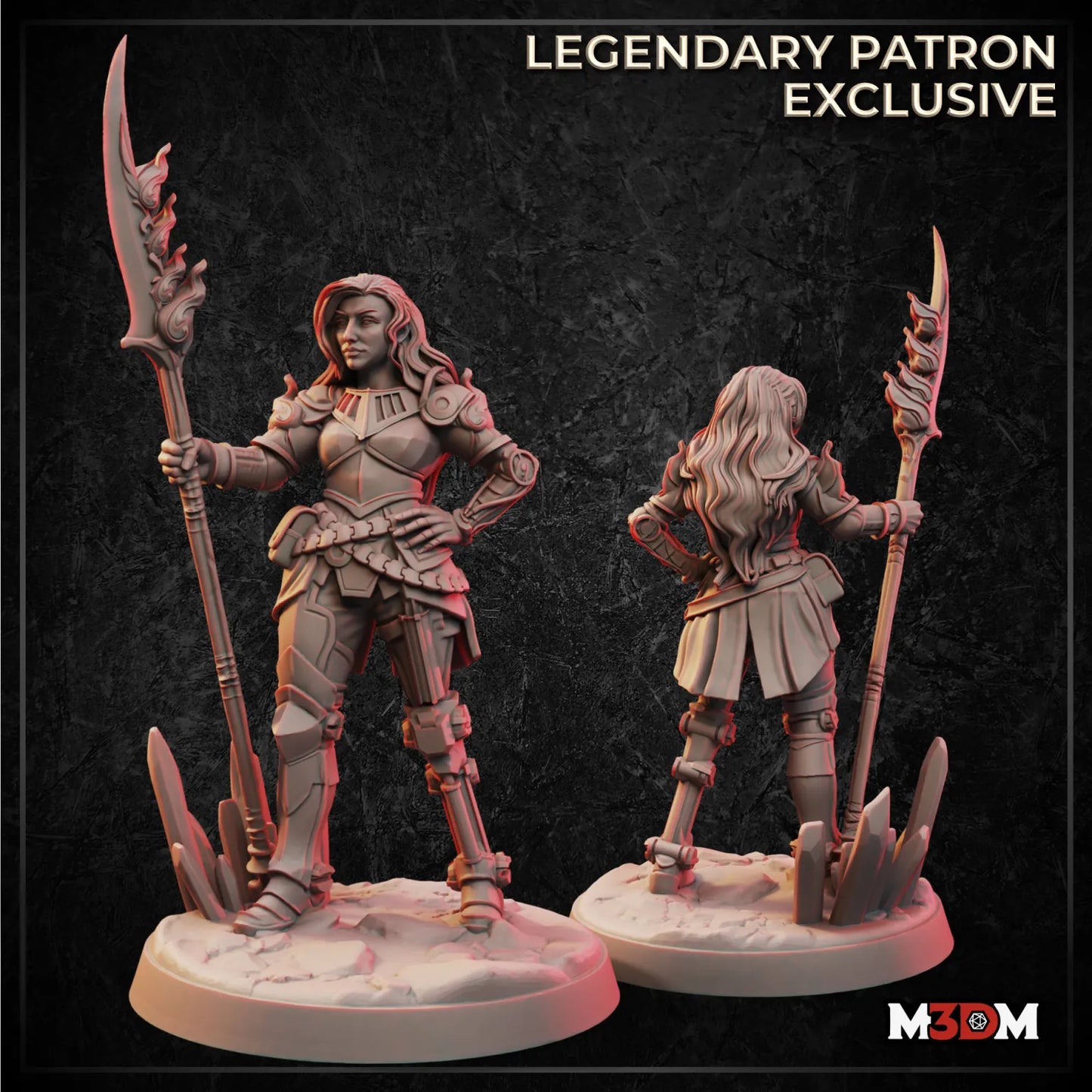 Female Steampunk Fighter miniature by M3DM