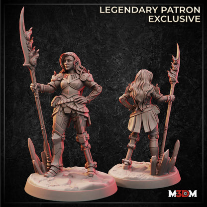 Female Steampunk Fighter miniature by M3DM