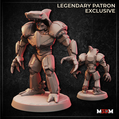 Fishfolk Artificer Mech Miniature by M3DM