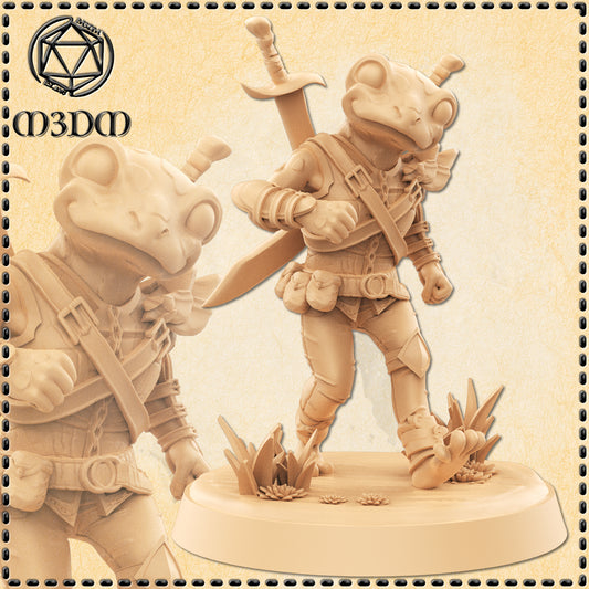 Frogfolk Ranger Miniature by M3DM