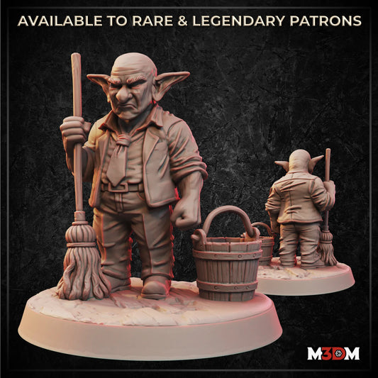 Goblin Janitor miniature by M3DM