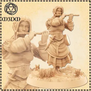 Halfling Bard miniature by M3DM