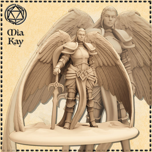 Holy Angelic Paladin miniature by M3DM