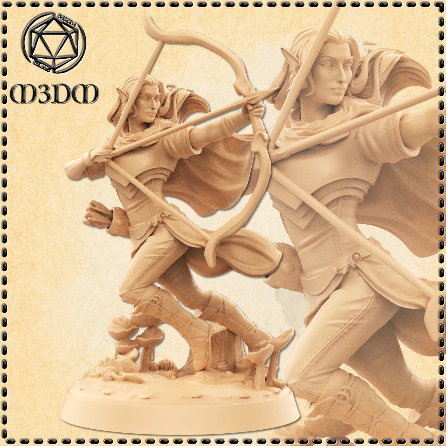 Human Archer Miniature by M3DM