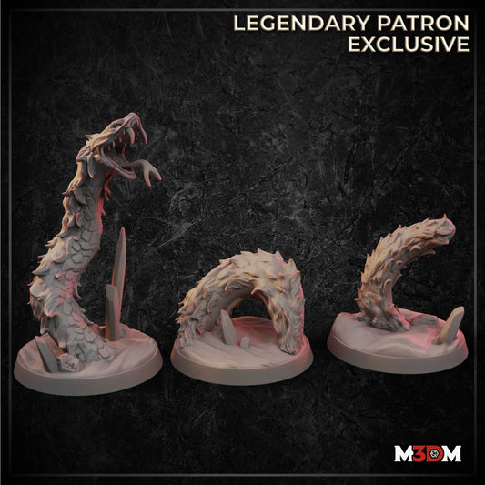 Multi Part Snow Serpent miniature by M3DM