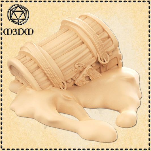 Ooze Treasure Chest Miniature by M3DM
