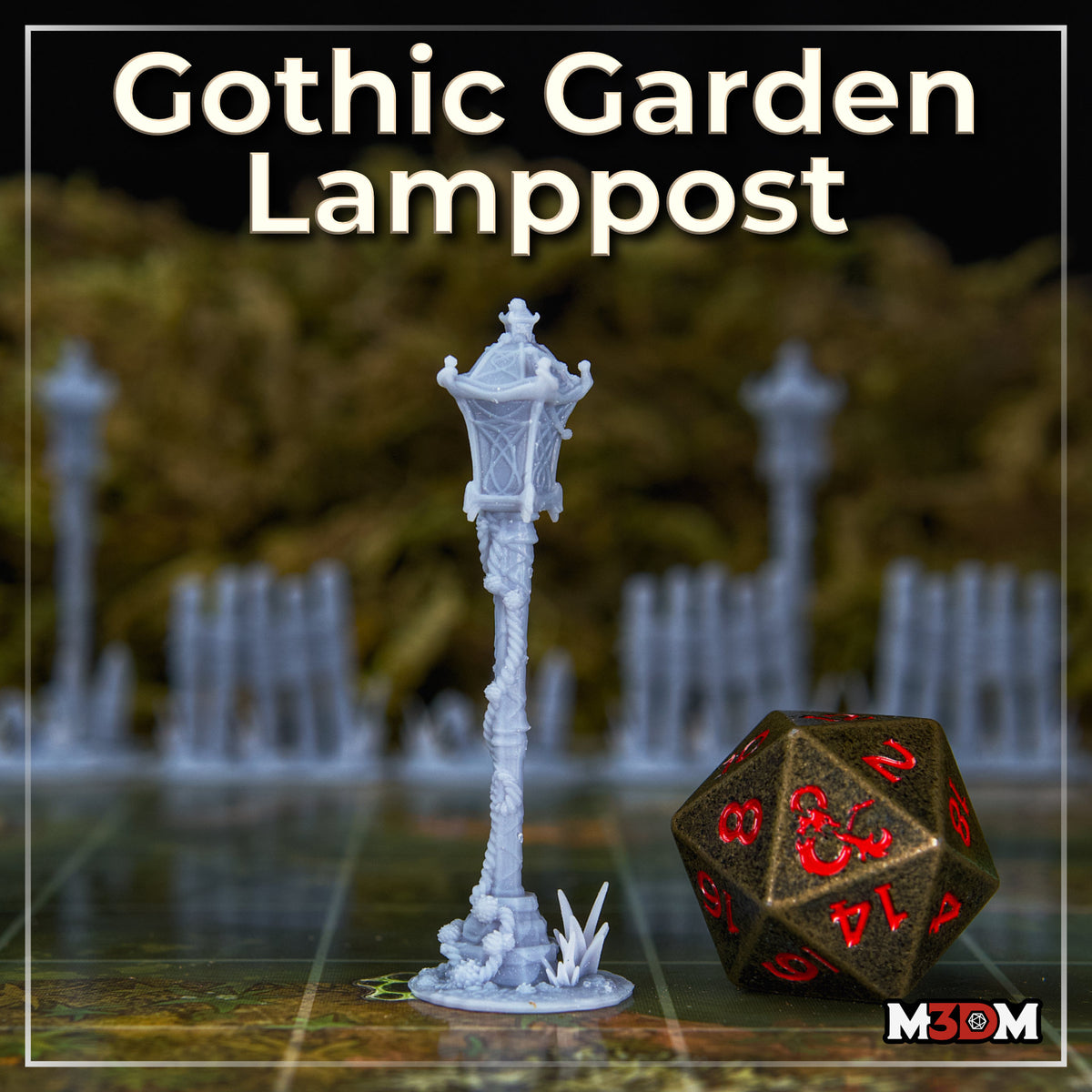 Gothic Garden Lamp Post by M3DM