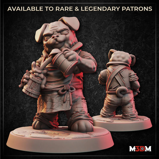 Pugfolk Tavernkeeper miniature by M3DM