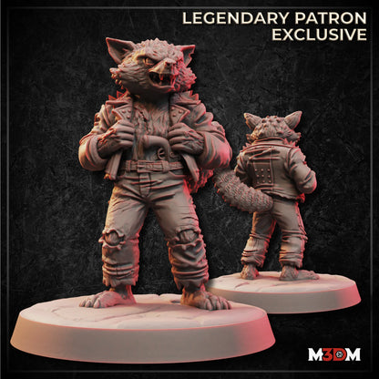 Racoonfolk Rogue miniature by M3DM