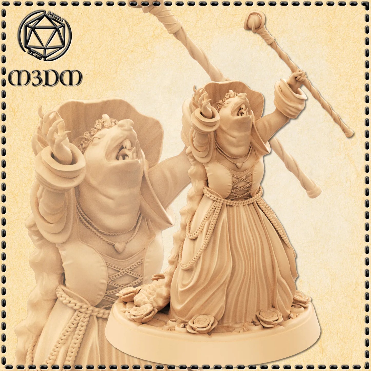 Ratfolk Queen Miniature by M3DM