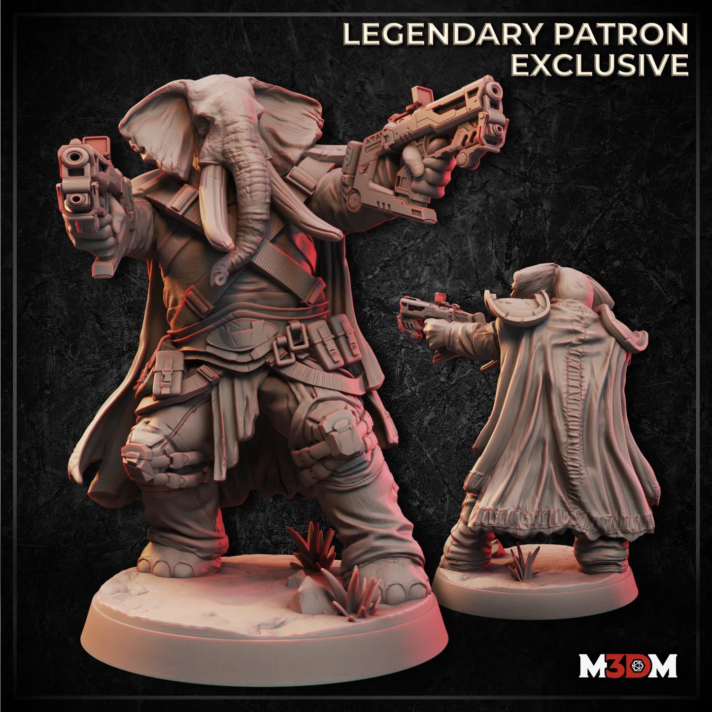 Elephantfolk Sci-Fi miniature by M3DM