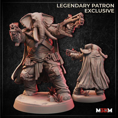 Elephantfolk Sci-Fi miniature by M3DM