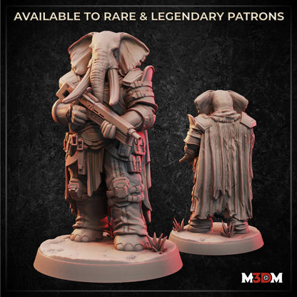 Elephantfolk Sci-Fi miniature by M3DM