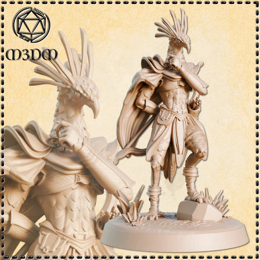 Secretary Birdfolk Ranger Miniature by M3DM