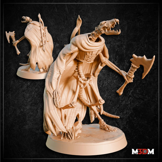 Skeleton Werewolf Ranger Miniature by M3DM