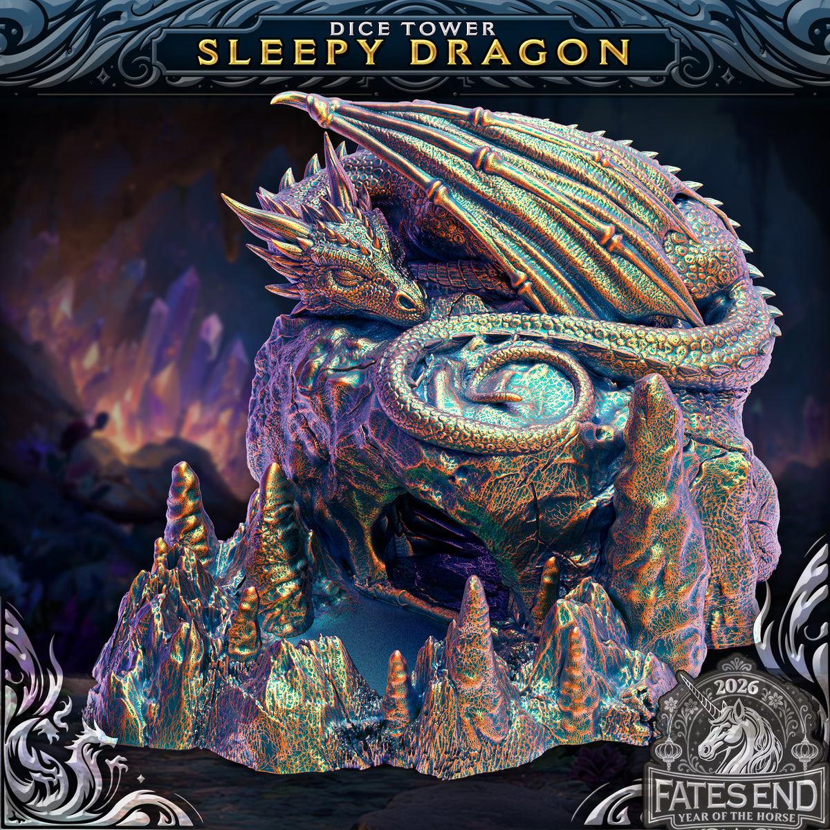 Sleeping Dragon Dice Tower by Fates End