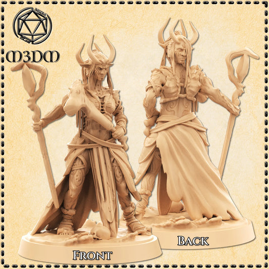 Two Faced Warlock Miniature by M3DM