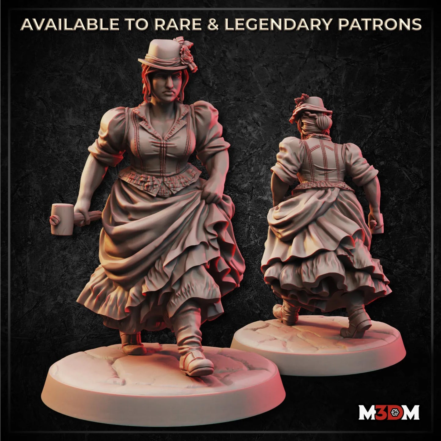 Victorian Strong Woman miniature by M3DM