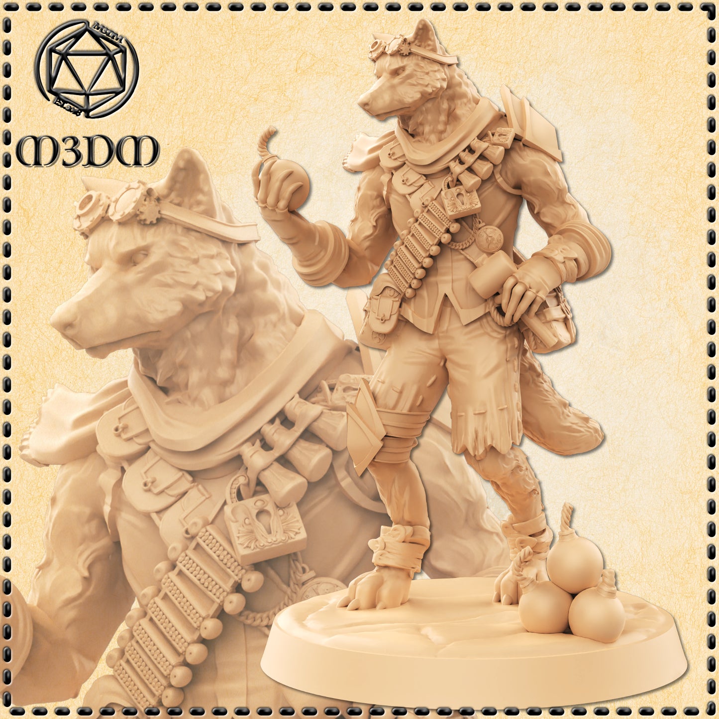 Wolffolk Artificer Miniature by M3DM
