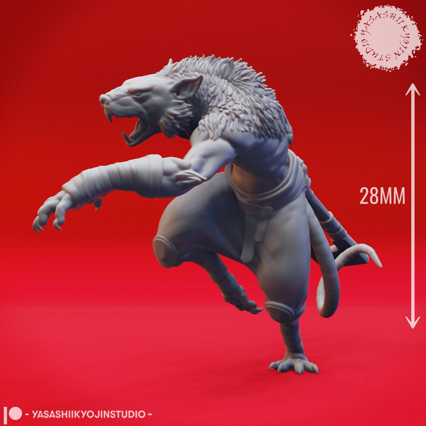 Wererat miniature by Yasashii Kyojin Studio