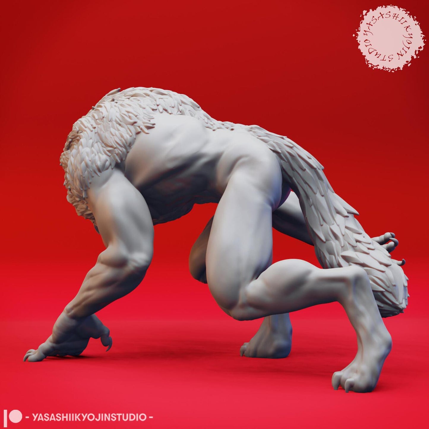 Werewolf miniature by Yasashii Kyojin Studio