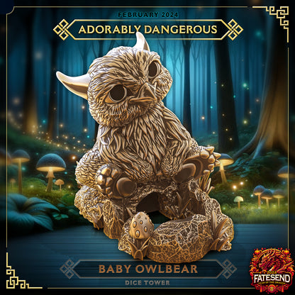 Baby Owlbear Dice Tower by Fates End